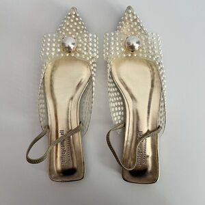 Jeffrey Campbell Pearl Slingback Flat, Size 9, Lightly Worn.